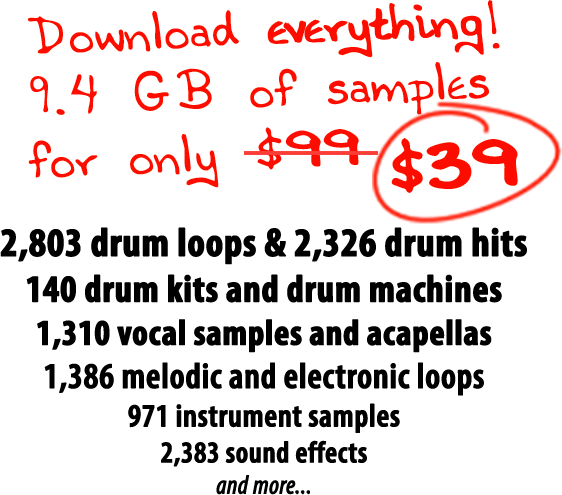 Downloadable audio samples